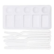 중학미술 유화작업 물감덜어내기 팔레트 나이프세트 이색그림용 초등미술 미술키트, 2개, 10칸