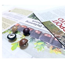 [1SET 다섯개]가죽싸개단추 레자인조가죽단추 자켓수선 의류부자재 패션 단추 볼록이 꼬다리, 10mm, 5개, 진베이지