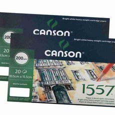 캔손 엽서패드 크로키 뎃생용 200g 20매 켄트지
