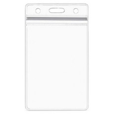 다파요몰 PVC 방수 사원증 케이스 명찰 홀더, 2개, 세로