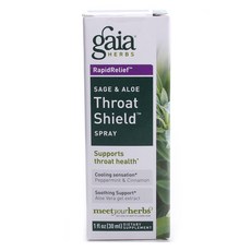 gaia HERBS 護喉噴霧鼠尾草和蘆薈, 30毫升, 1個