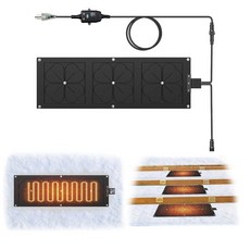 XPORTION 25.4 x 76.2cm(10 30인치) 미끄럼 방지 고무 온열 야외 매트 눈 녹이는 겨울 계단 출입구 진입로용 산책로 매트, XPORTION 25.4 x 76.2cm(10 30인치