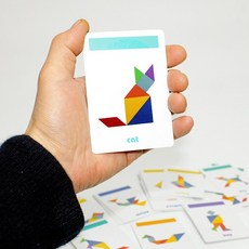 칠교놀이 활용 60장 카드 120개도안, 1개