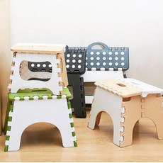 이지컨사인 투톤 슬림 폴딩 접이식의자 스툴의자 캠핑의자 미니의자 보조의자 간이의자 휴대용의자 낚시의자 야외의자, 소형 베이지