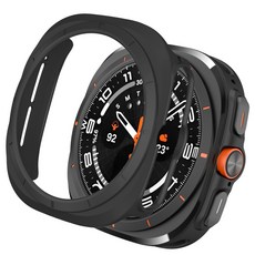 적용 갤럭시워치7 케이스 PC소재 전기도금 펀칭WH740, 블랙Black, 1개