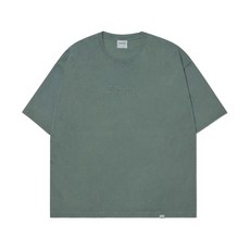 [노매뉴얼] EMBROIDERED LOGO T-SHIRT - [헌터] GREEN