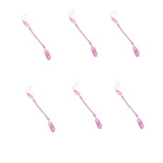 키밍 목걸이줄 스프링줄 집게줄 간호사 병원필수품 분실방지 6p, 1세트, 핑크