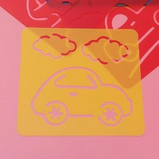 템플릿 공중 드로잉 스텐실 만화 미술 공예 그림, 1개