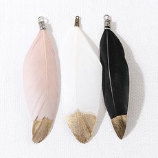 비즈아이 [6974-02]오리깃털 70mm 금박 3color 1개