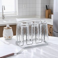 테르오 거꾸로 위생 건조 컵 거치대, 1개, 실버