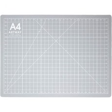 아트웨이 2302498 커팅 매트 플라스틱 A4 회색 / 흰색, 30L x 0.3B cm