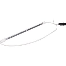 Chtoocy 대형 닭장 히터 램프 - 교체용 400W 탄소 섬유 조명 보호 가능한 온도 조절 가능 및 야외 닭장용 가축 반려견 히터용 걸이 높이, 13.0"L x 0.6"W, Clear