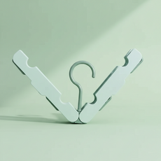 칼레오 여행용 접이식 옷걸이 휴대용 캠핑용 속옷 행거 세트, 2개, 그린 아틀리에