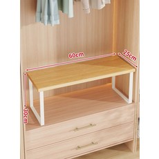 진열장 선반 미니 엔틱 하얀색 저다층 주방, 1단, 화이트 내추럴 우드 60x25x30cm