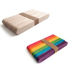 하드바 50개x2봉 원목하드스틱 칼라혼합스틱 중형대형선택, 100개, 칼라혼합-중형