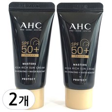 AHC 마스터즈 아쿠아 리치 선 크림[SPF+ PA++++ 미백 주름개선], 10ml, 2개