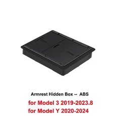 [호환] 테슬라 모델 3 2023 Y 2020-2024용 센터 콘솔 수납함 숨겨진 자동차 팔걸이 앞뒤 정리함 플로킹 레, 1PCS Hidden Box