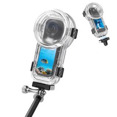 INSTA360 X5용 방수 다이빙 케이스 60M/197피트 액션 수중 보호용 하우징 사진 릴리스 퀵 및 카메라