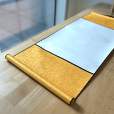 소형 상소문 족자 만들기 서예 작품용, 족자 (32x75cm / 골드)