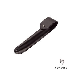 【CONQUEST】德國 Giesen & Forsthoff 剃刀收納皮套 保護套 旅行收納袋, 1個, 黑色