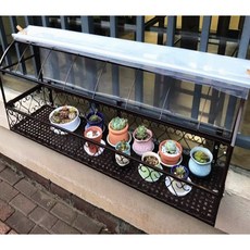 베란다 난간 화분걸이 발코니 캐노피 프레임 다육이 온실 식물 덮개 차양 보호 방지, 15. 길이 50 너비 30cm, 1개