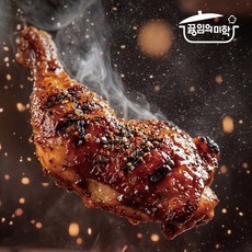바람골 바베큐양념 순살닭다리 300g, 2개