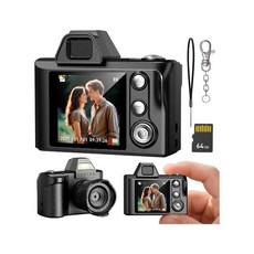 카드 렌즈 낙하 방지 엘라스토머 케이스 포함된 디지털 카메라, 1. Black