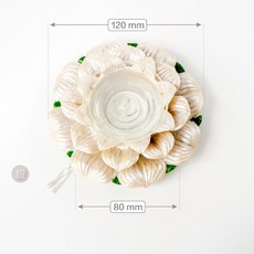 臺灣製 大蓮花燈芯固定座 - 黑色 (共９色可選) #萬年燈心 #薰香座 #供佛 #供油燈 #點燈供佛 #佛燈油 #油燈, 蓮花燈芯固定座〖大〗【銀白】附燈芯, 1個