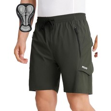 ARSUXEO 남성용 산악 자전거 반바지 루즈핏 패딩 바이크 사이클링 방수 블랙. XXL