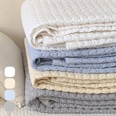 리빙폴리오 순면 100% 피그먼트 하트 코튼 스프레드 사계절 이불 패드, 버터