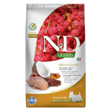 法米納 N&D 藜麥無穀 皮毛保健 鵪鶉椰子 全齡犬 小型犬配方 2.5kg, 1個, 混合口味