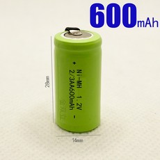 2.4V 400MAH 鎳鎘/鎳氫充電電池，適用於多種刮鬍刀/剃須刀型號，帶焊接腳片，方便更換, 1個, 2/3AA600mAh