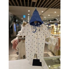 [블루독베이비] 26 SS(블루)스윗애플모자세트우주복(4617004112)출산 임신 간절기 신생아 백일 유아 선물 588902