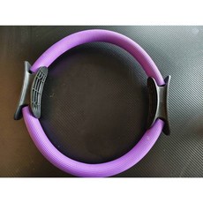 普拉提斯圈 健身環 EVA泡棉魔力圈 加厚防滑 月牙型手柄 運動圈 紫色, 1個