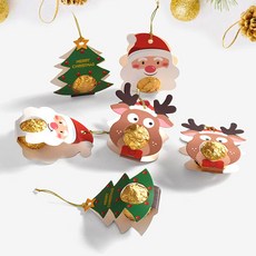 80.크리스마스 사탕페이퍼 초콜릿 트리장식 포장3P, 30장