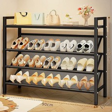 방일 조립식 다용도 가정용 대용량 신발장 수납장, 블랙(90*90*19cm), 4단