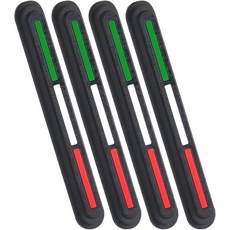 HQRNYP 4PCS 자동차 도어 엣지 가드 프로텍터 충돌 방지 범퍼 트림 스트립 자동 액세서리 자가 접착 PVC 소프트 측면 보호 대부분의 차량블랙레드옐로우에 맞습니다, Red/White/Green