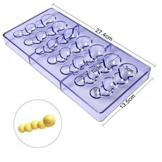 반구 초콜릿 몰드 대량 초콜릿몰드 원형 베이킹몰드, 1개, 7구 애벌레