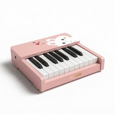 JALOKEE 18건반 캐릭터 원목 미니 피아노 아기 장난감 유아 첫 악기놀이 돌선물 어린이날선물, 1개, 블러쉬 핑크