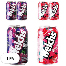 웰치스 탄산음료 포도 355ml x 3p + 딸기 355ml x 3p, 1세트