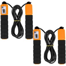 [2개 묶음](A형 카운터 줄넘기 1P+1P=2P) 헬스용 다이어트용 유산소운동, 오렌지, 2개