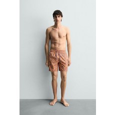 zara 자라 추상 프린트 롱 스윔팬츠 - 오렌지148283