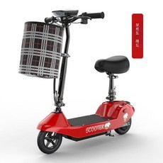 접이식 전동킥보드 전기 좌식 킥보드 배달 휴대용 출퇴근 퀵보드 스쿠터, 4. Red-24V 브러시 Tianneng 50-60마, 24V