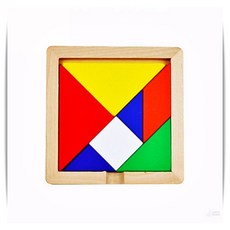 칠교놀이 100mm 두뇌 퍼즐 학습 교구 두께형 1개