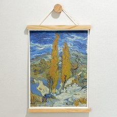 100% 원목 우드 행잉 프레임 자석 액자, 1개, 파인 소나무