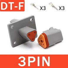 Deutsch DT/DTM/DTP/DTF 멀티핀 방수 커넥터 대형 트럭 및 버스 전기 시스템용 22-14AWG 밀폐형 플러그, [02] DT Flange-3P