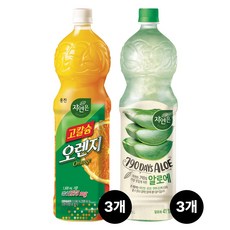 웅진 고칼슘오렌지 자연은알로에 혼합상품, 6개, 1.5L