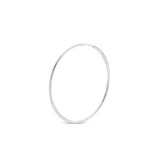 마리아블랙 고서머 14K 리사이클 화이트 골드 후프 싱글 이어링