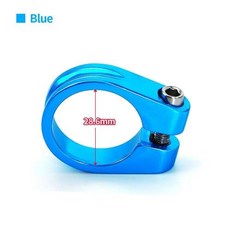 알루미늄 튜브 클립 MTB 자전거 안장 시트 포스트 클램프 부품 28.6mm 31.8mm 34.9mm, 10)Blue-28.6mm