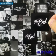 203050 조각 빈티지 사진 스티커 흑백 아트 스타일 패턴 DIY 장식용, Random set 20PCS